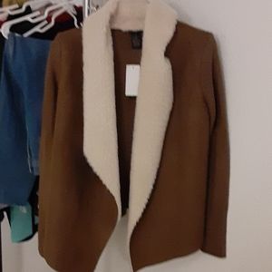 New cute faux fur sweater